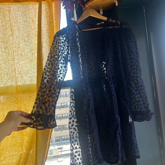 Batsheva Mini Prairie Dress in Sheer Star Fabric - Sold Out Style! - Sz 8 - NWT - Picture 4 of 4